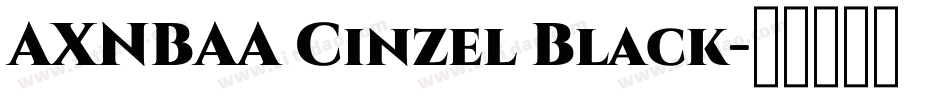 AXNBAA Cinzel Black字体转换